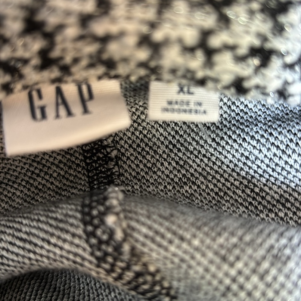 Gap Black White Silver Houndstooth Long Sleeve A-line Career Shift Dress Size XL - Picture 8 of 9